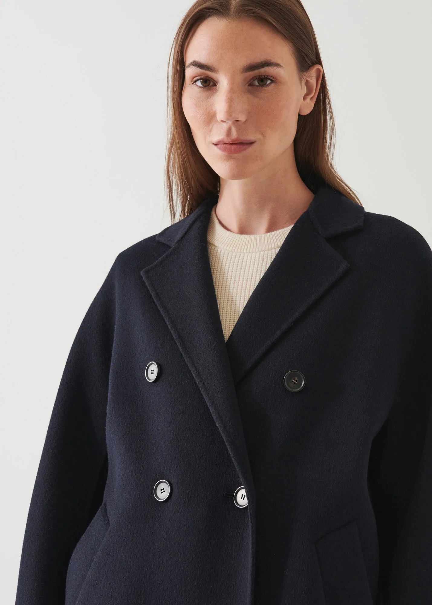Oversized Double Breasted Wool Coat