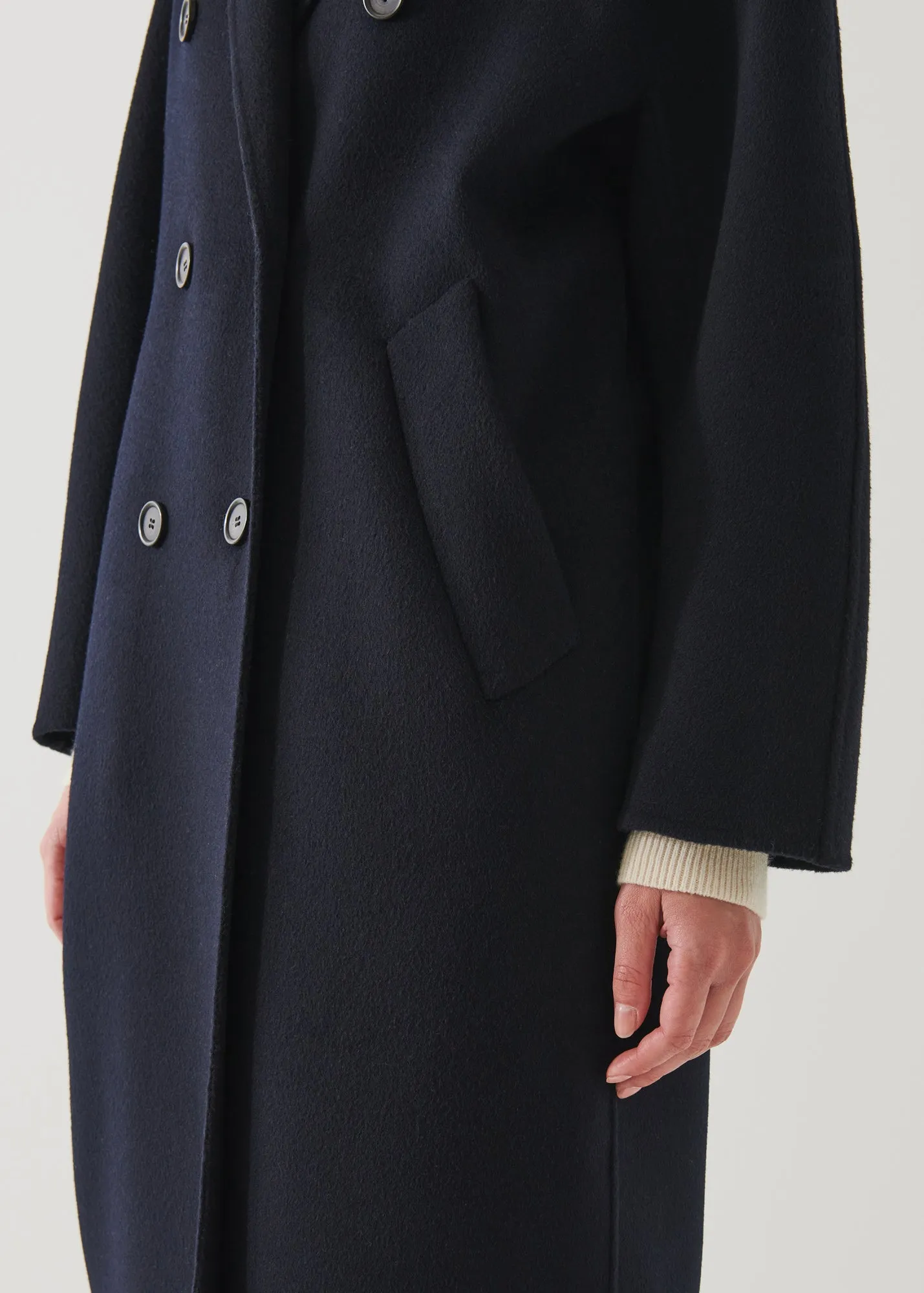 Oversized Double Breasted Wool Coat