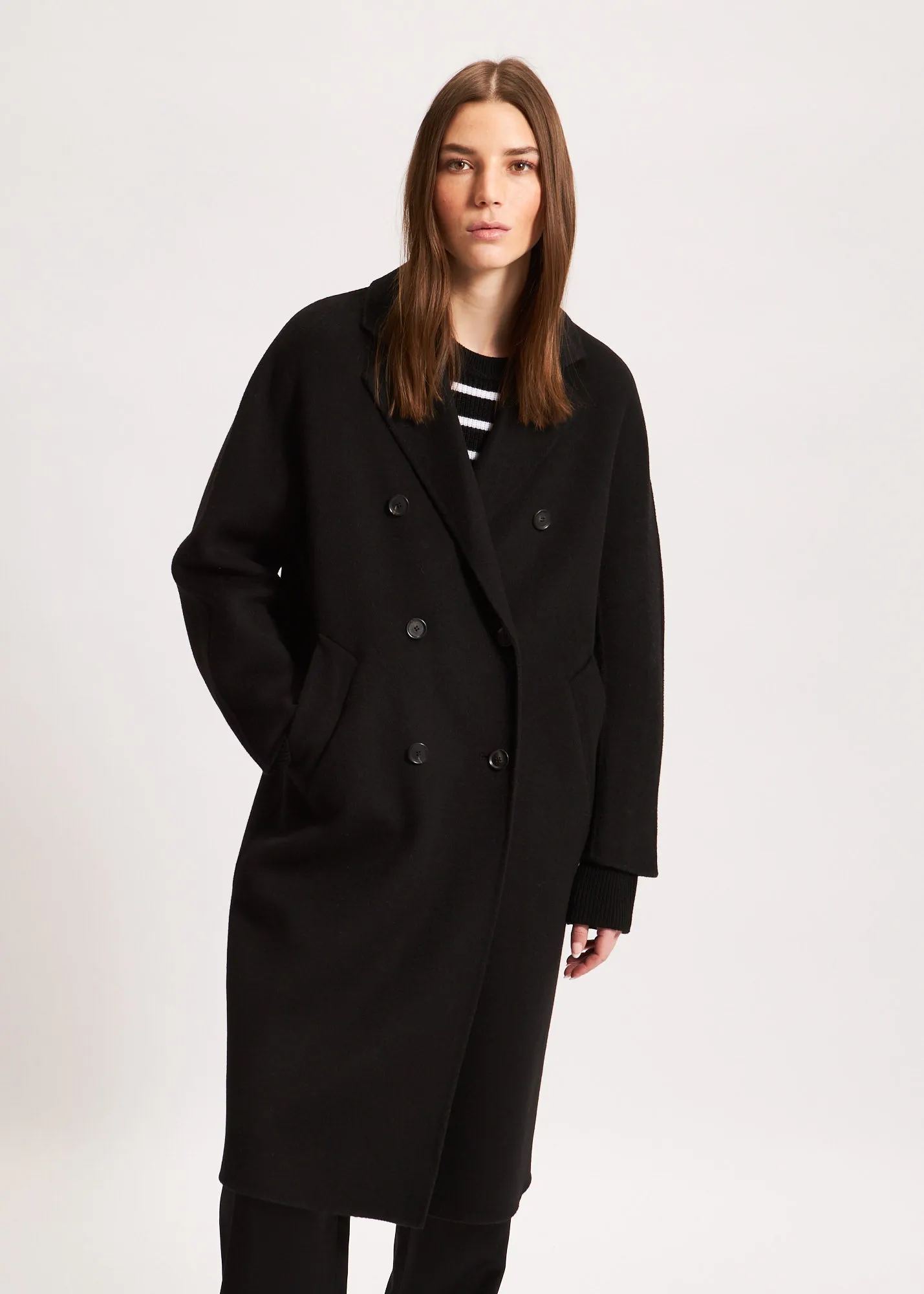 Oversized Double Breasted Wool Coat