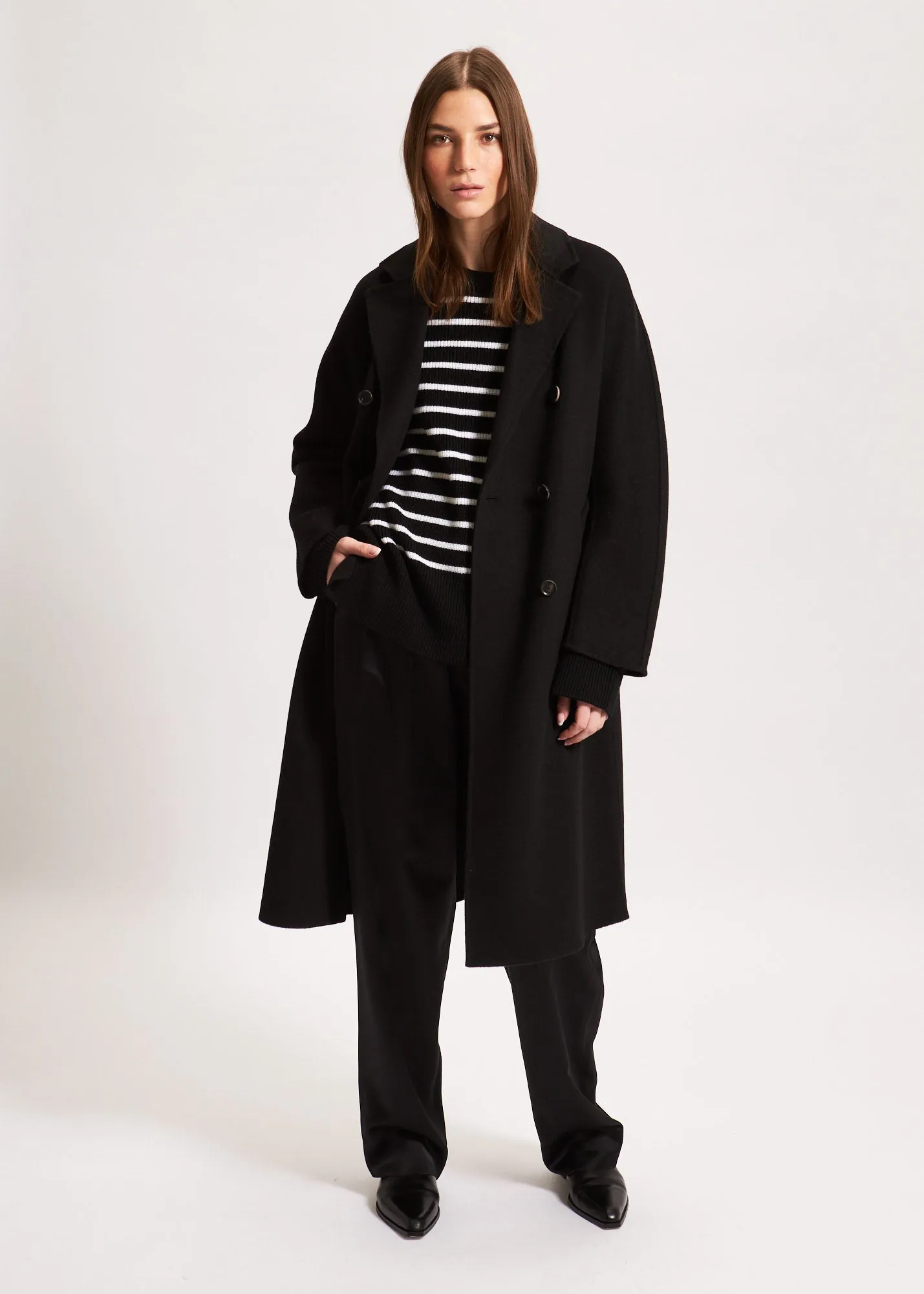Oversized Double Breasted Wool Coat