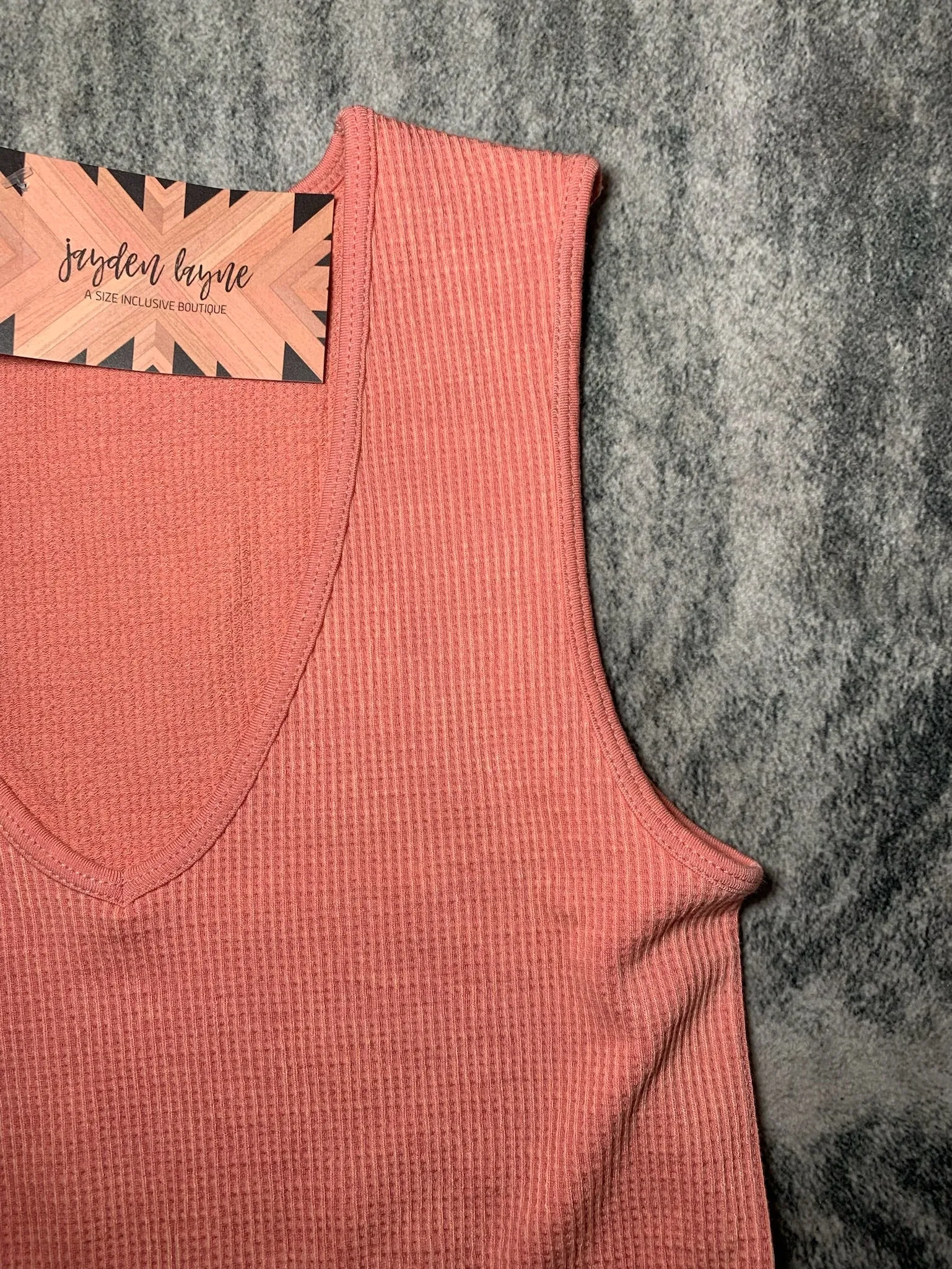 Peach Pink V Neck Washed Crop Tank