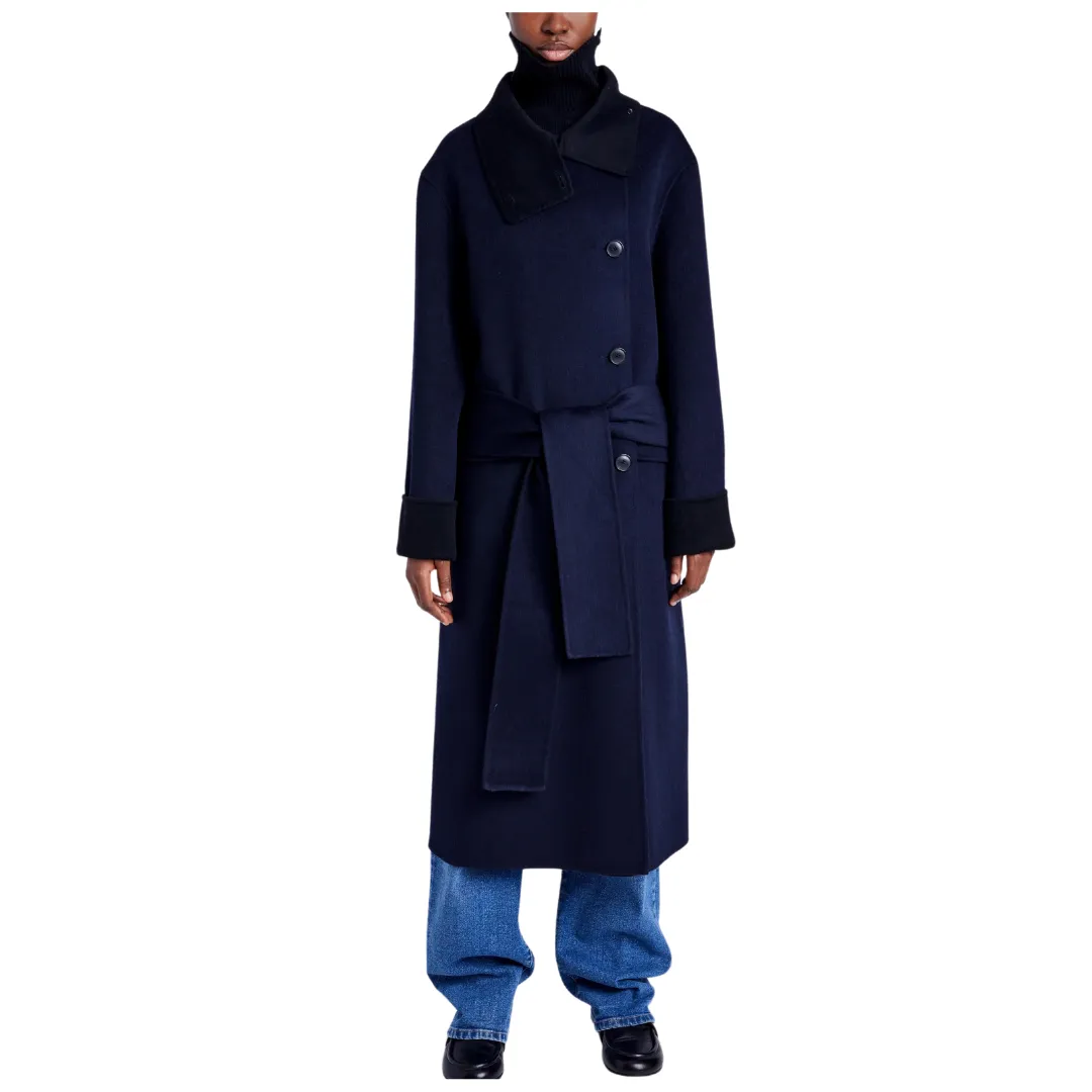 Pinstripe Melton Constance Coat