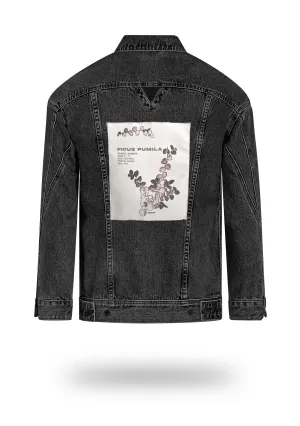 Plantae Ficus Pumila Longer Washed Black Denim Jacket