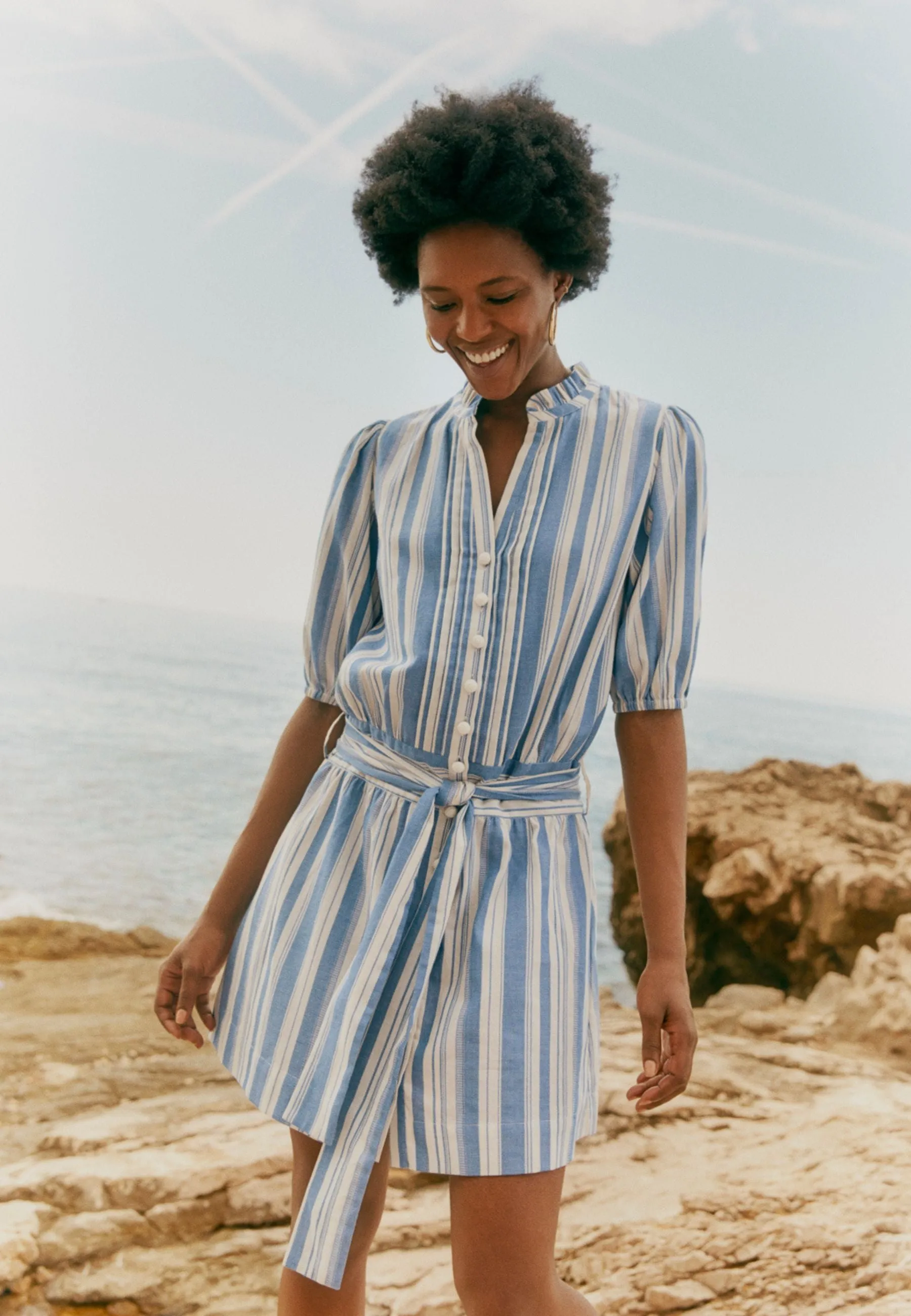 PRICILLA NS-Stripe Ocean