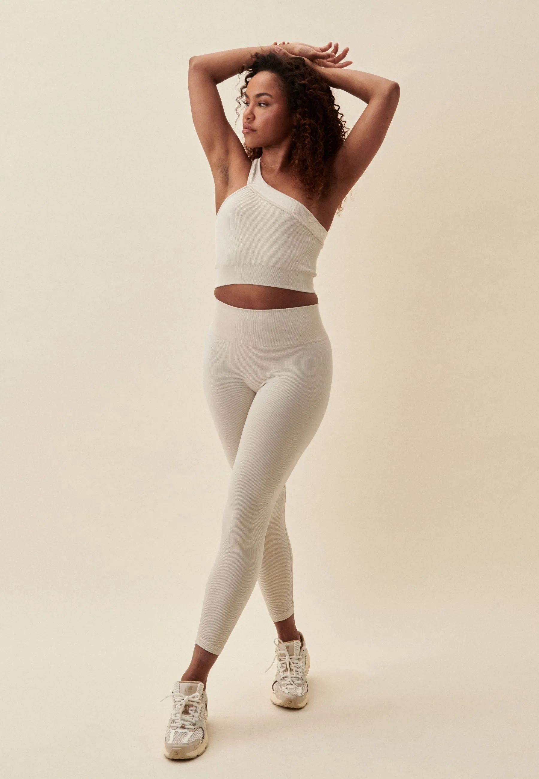 Ribbed Seamless Leggings - Marshmallow