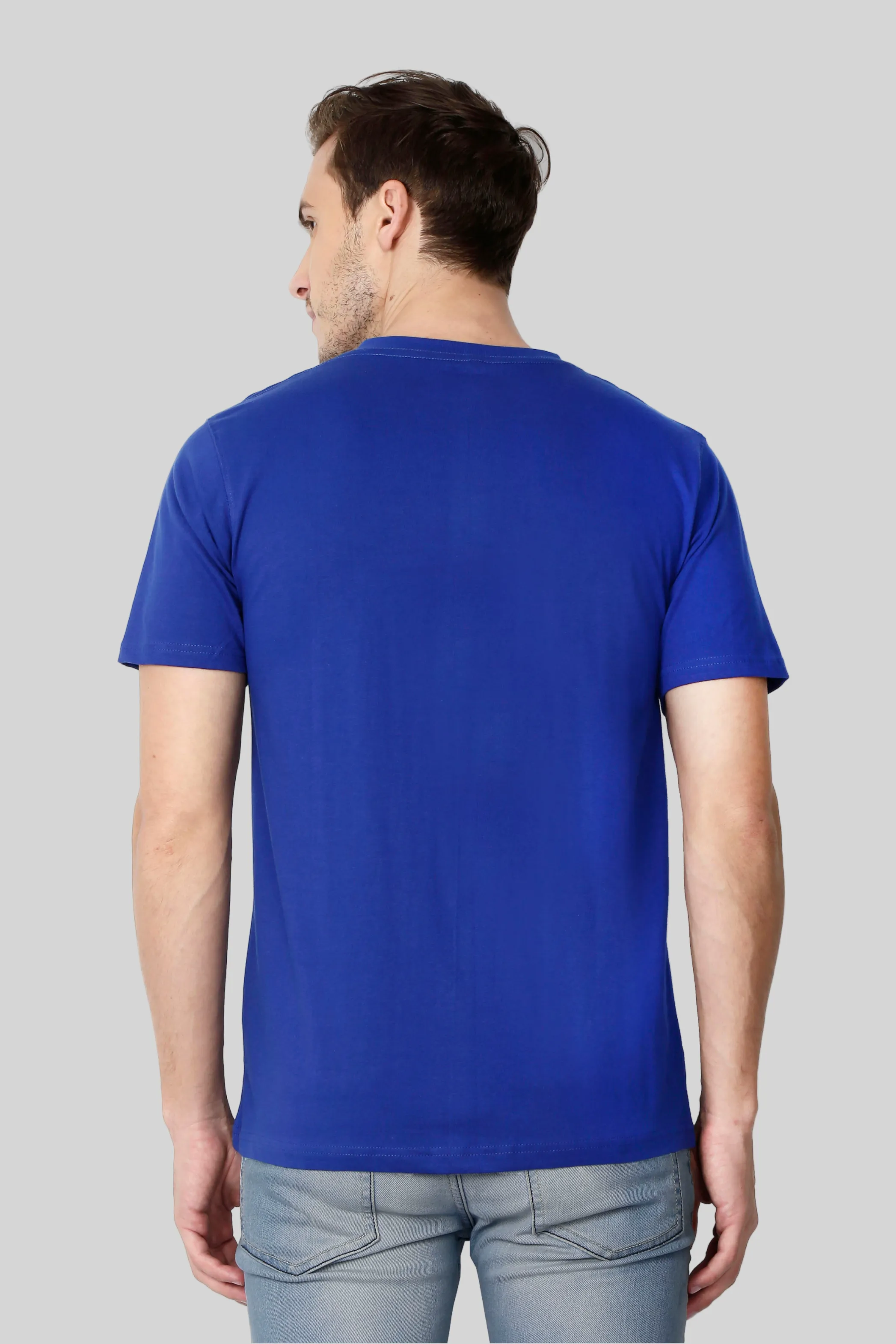 Royal Blue V Neck T-shirt for men