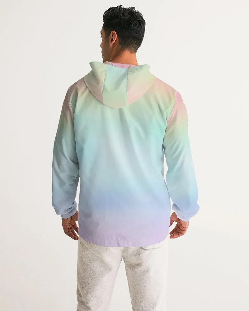 Soft Rainbow Hooded Windbreaker