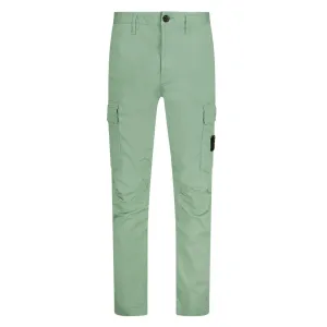 Stone Island Cotton Twill Cargo Trousers Olive