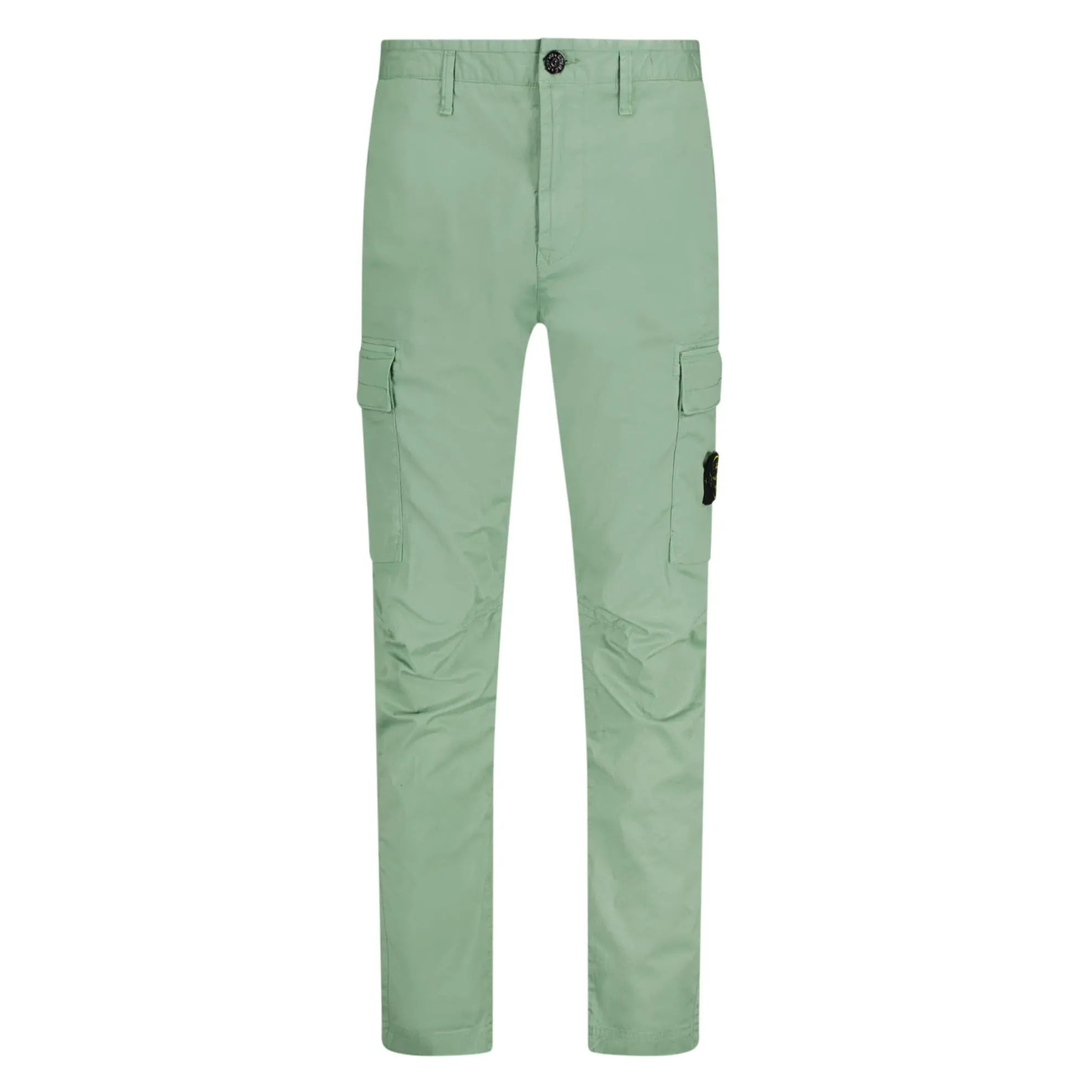 Stone Island Cotton Twill Cargo Trousers Olive