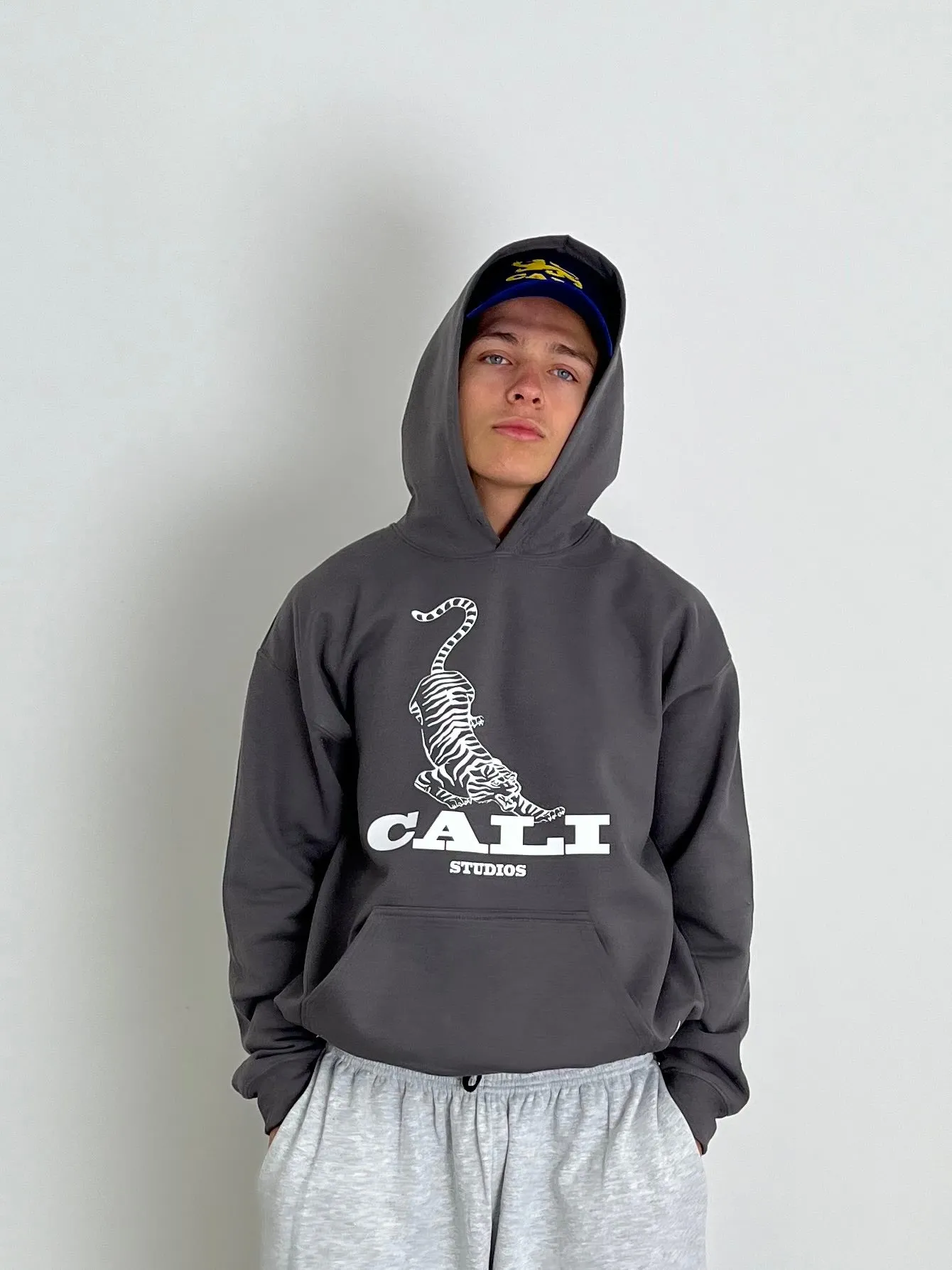 Tiger Hoodie - Dark Grey