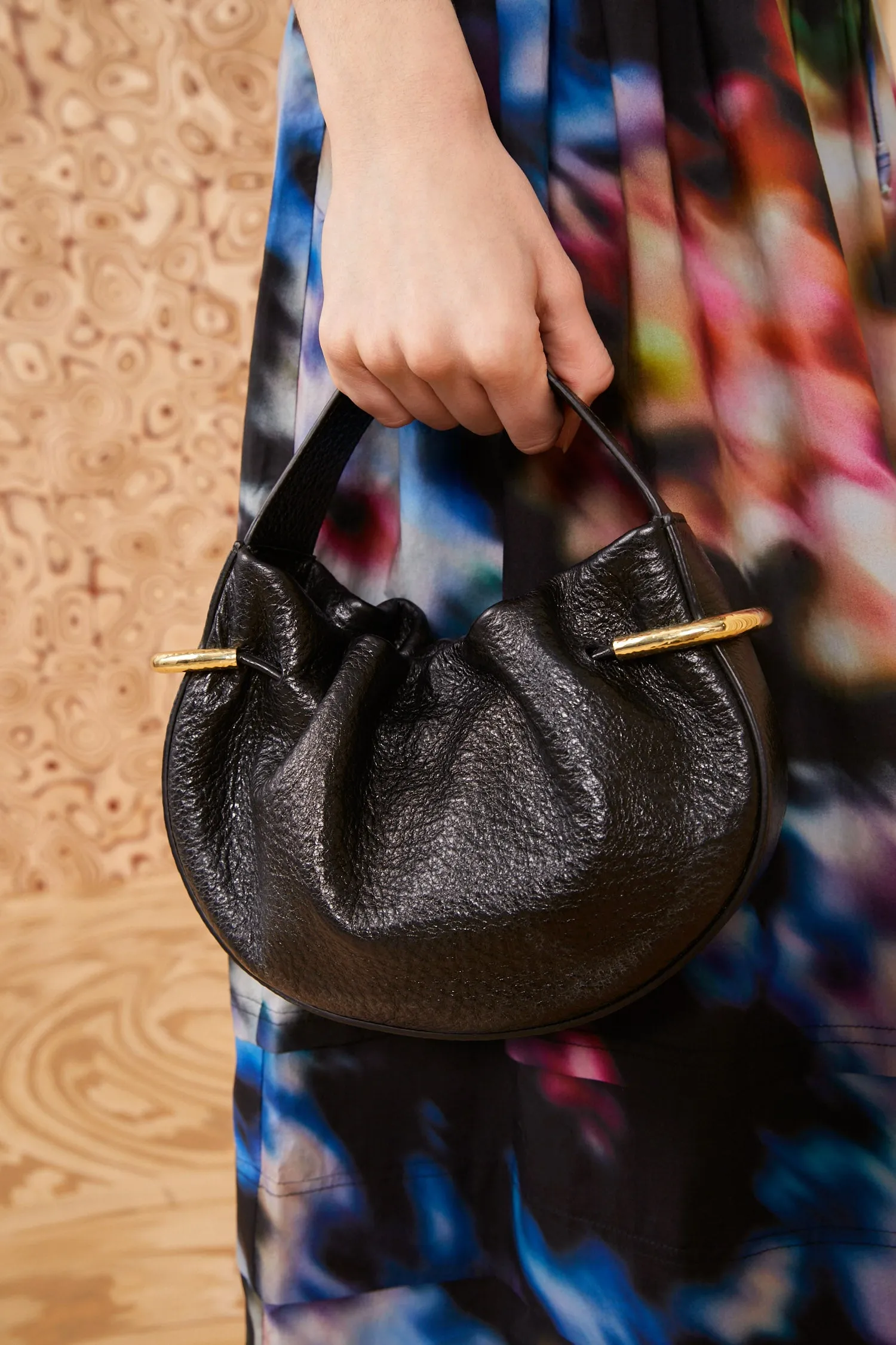 Tilda Ruched Mini Bag - Noir