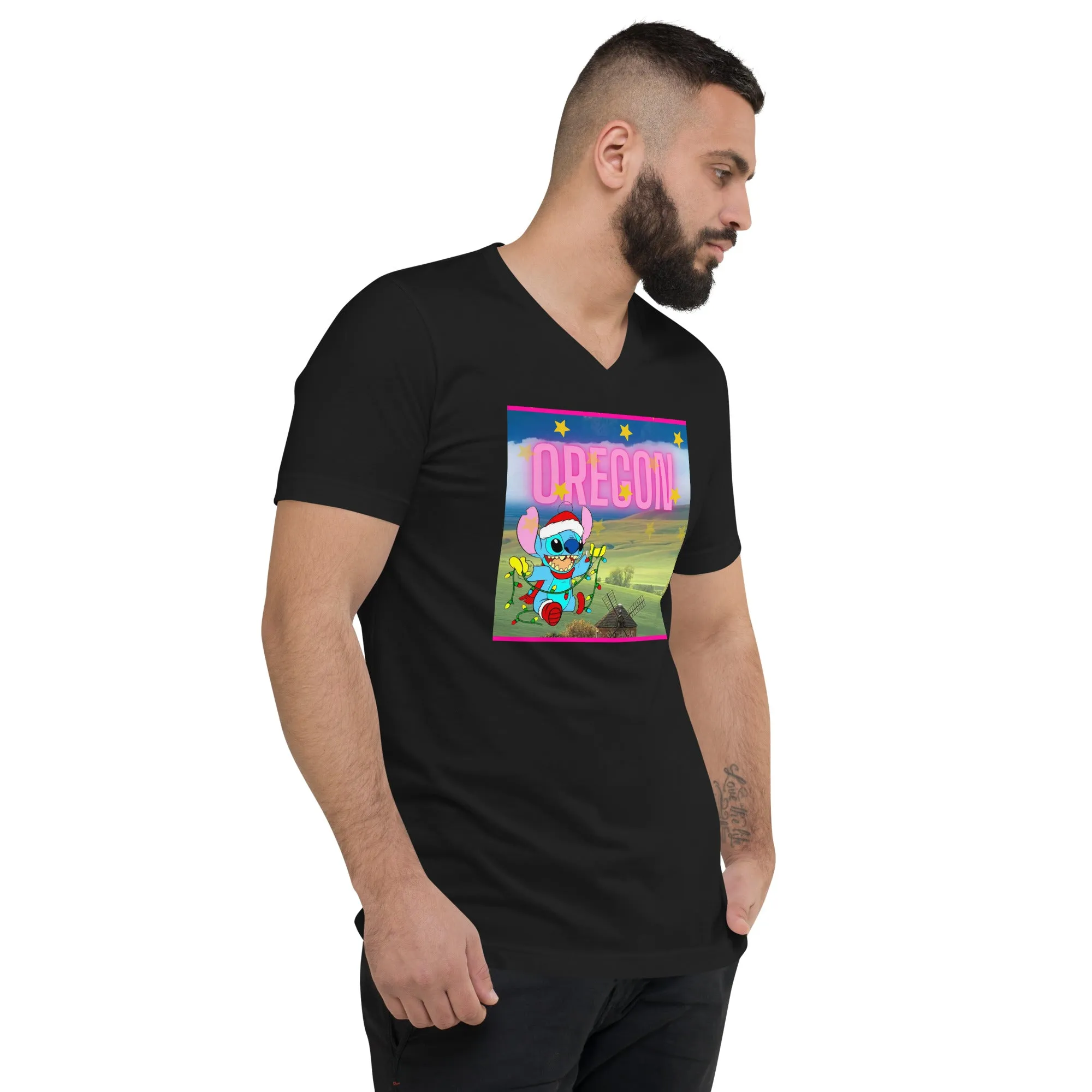 Unisex Short Sleeve V-Neck T-Shirt
