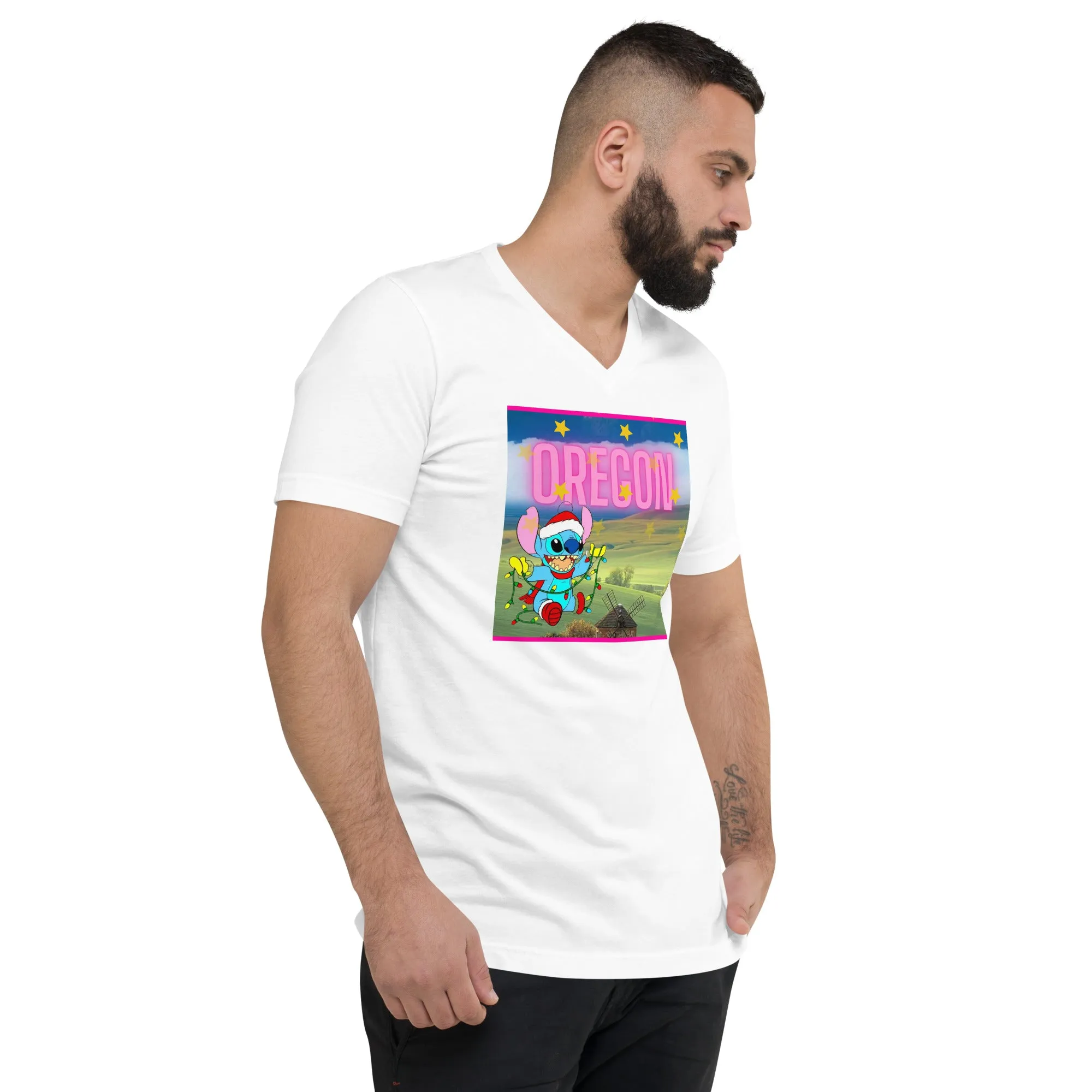 Unisex Short Sleeve V-Neck T-Shirt