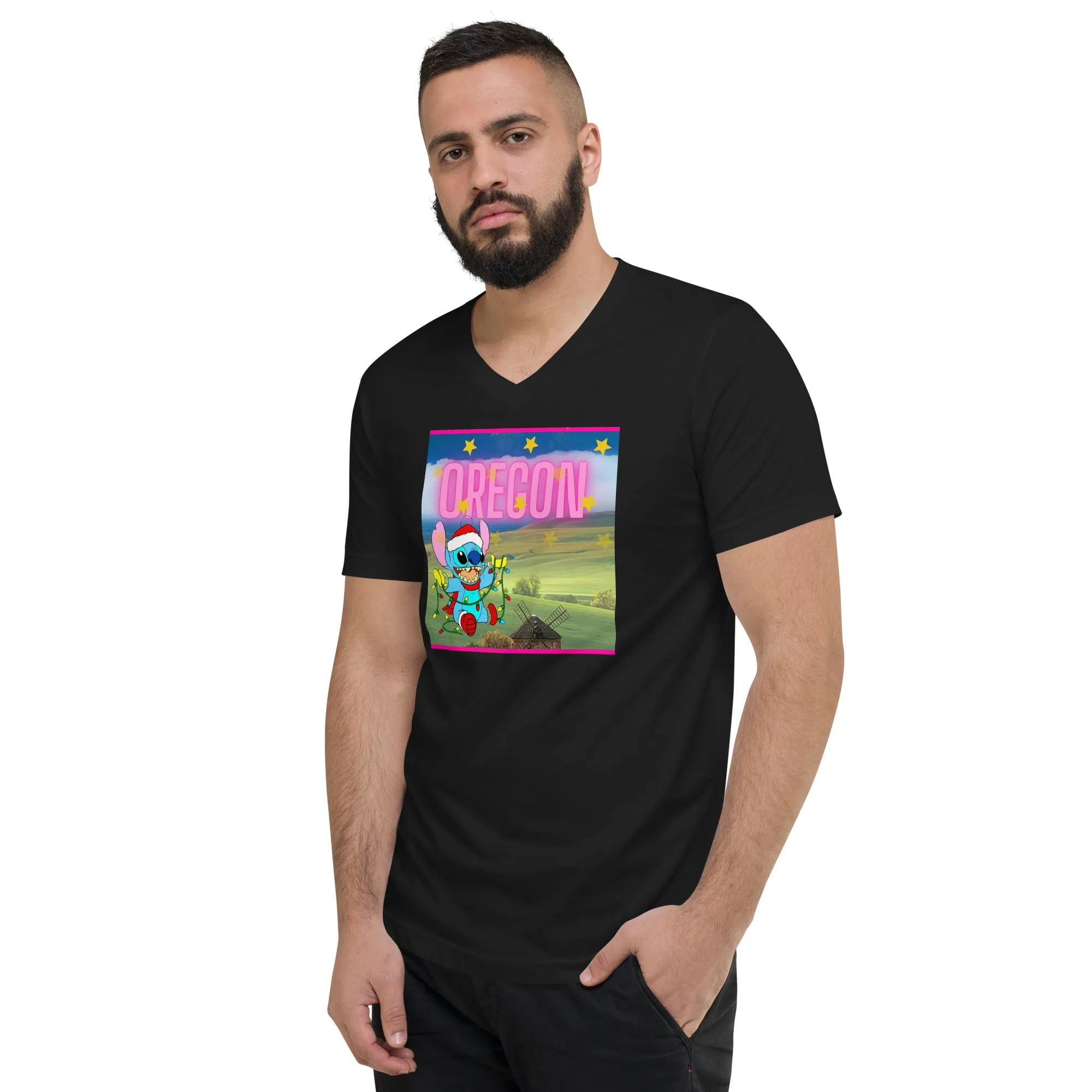 Unisex Short Sleeve V-Neck T-Shirt