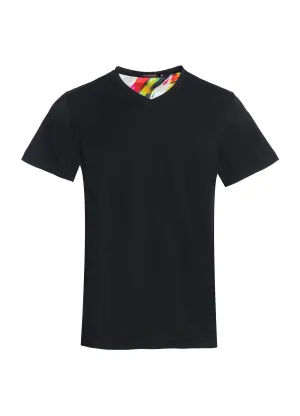V Neck Everyday Tee Black 1020