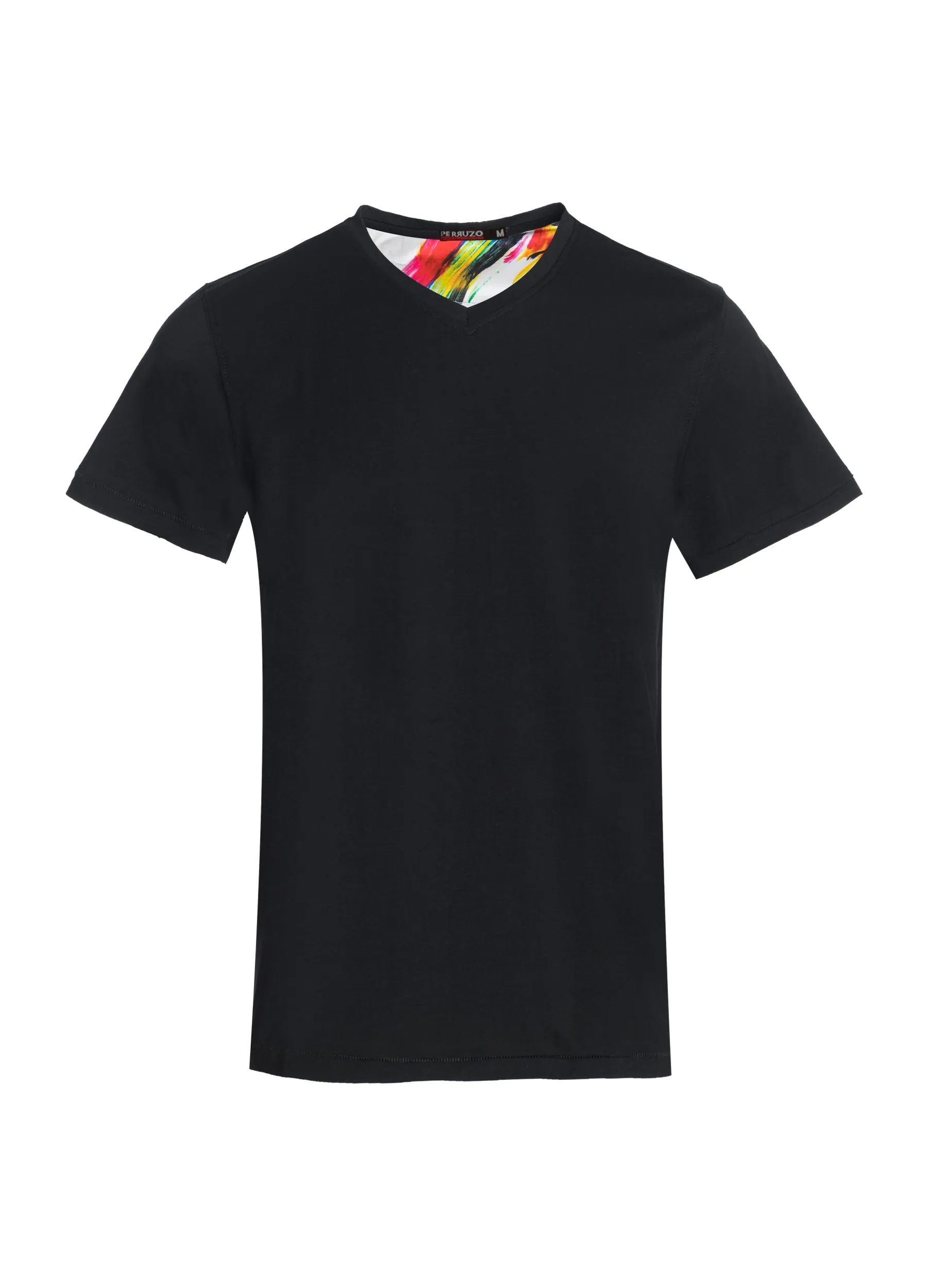 V Neck Everyday Tee Black 1020