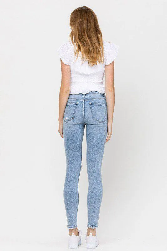 Vervet High Rise Distressed Ankle Skinny Jeans