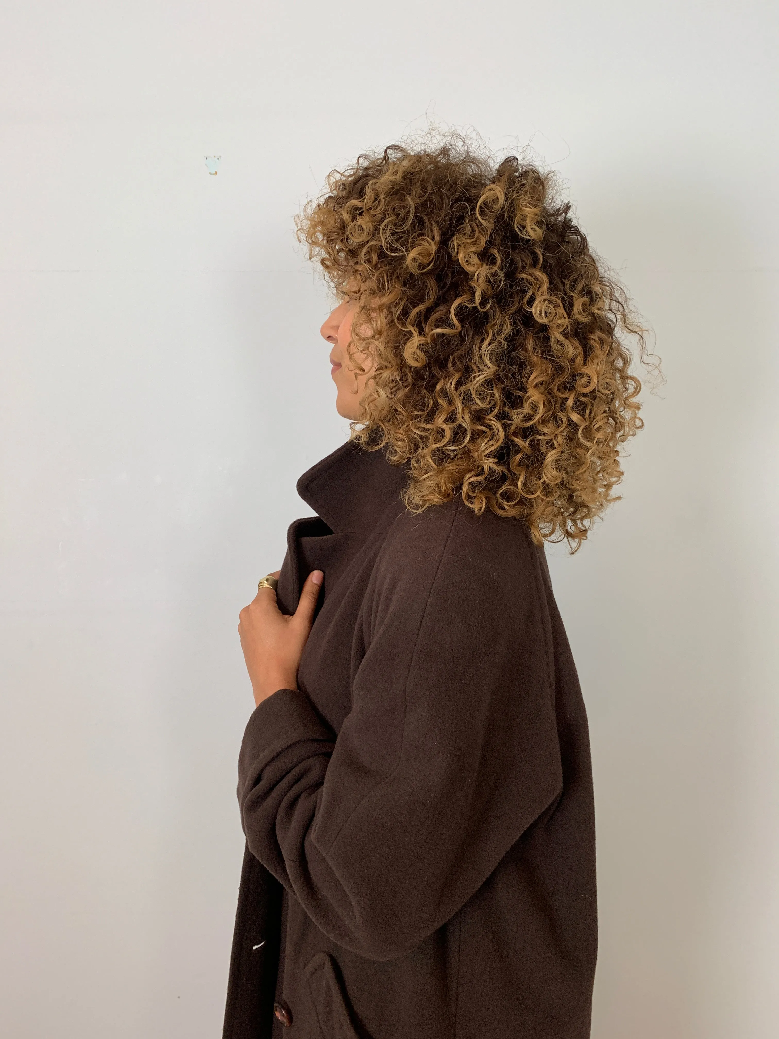 Vintage double breasted minimal wool coat