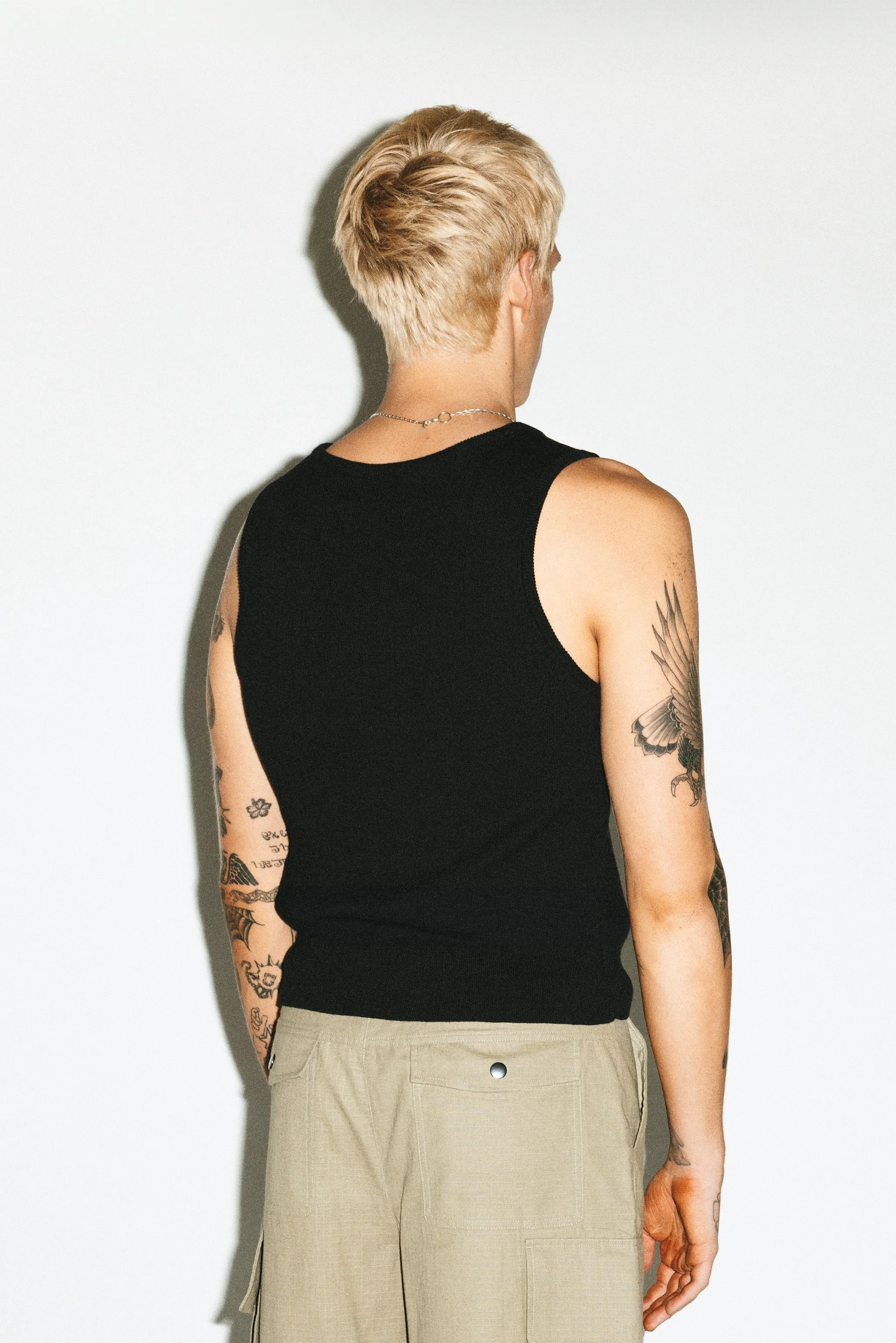 Virgil Cropped Tank |  Black