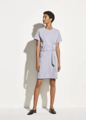 Waist Tie Dress in Heather Grey