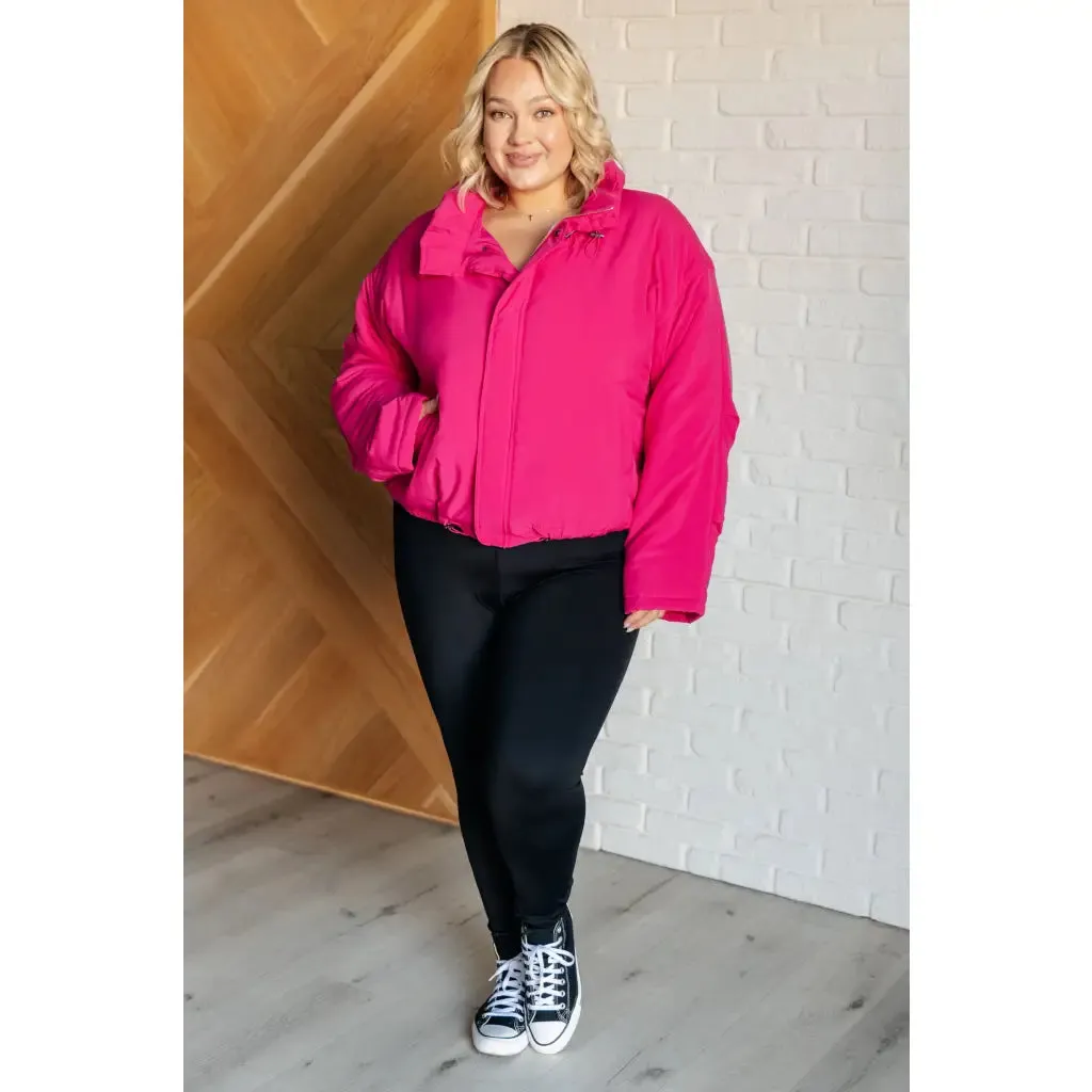 Warm Regards Hot Pink Puffer Jacket
