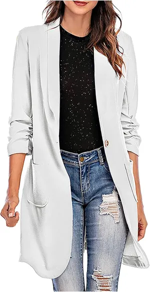 Womens Fall Fashion 2024 Long Sleeve Maxi Cardigan Open Front Oversized Coat Casual Lapel Warm Overcoat with Pockets