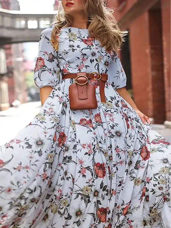 Women’s Floral Print Maxi Dress