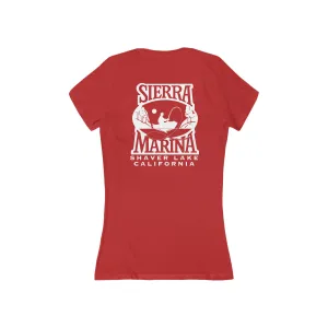 Women's Jersey Short Sleeve Deep V-Neck Tee